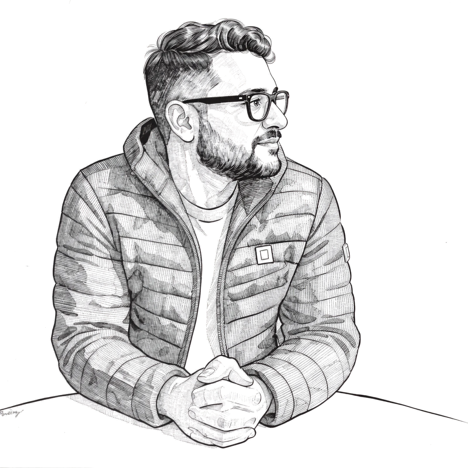 Pencil portrait of Daivik